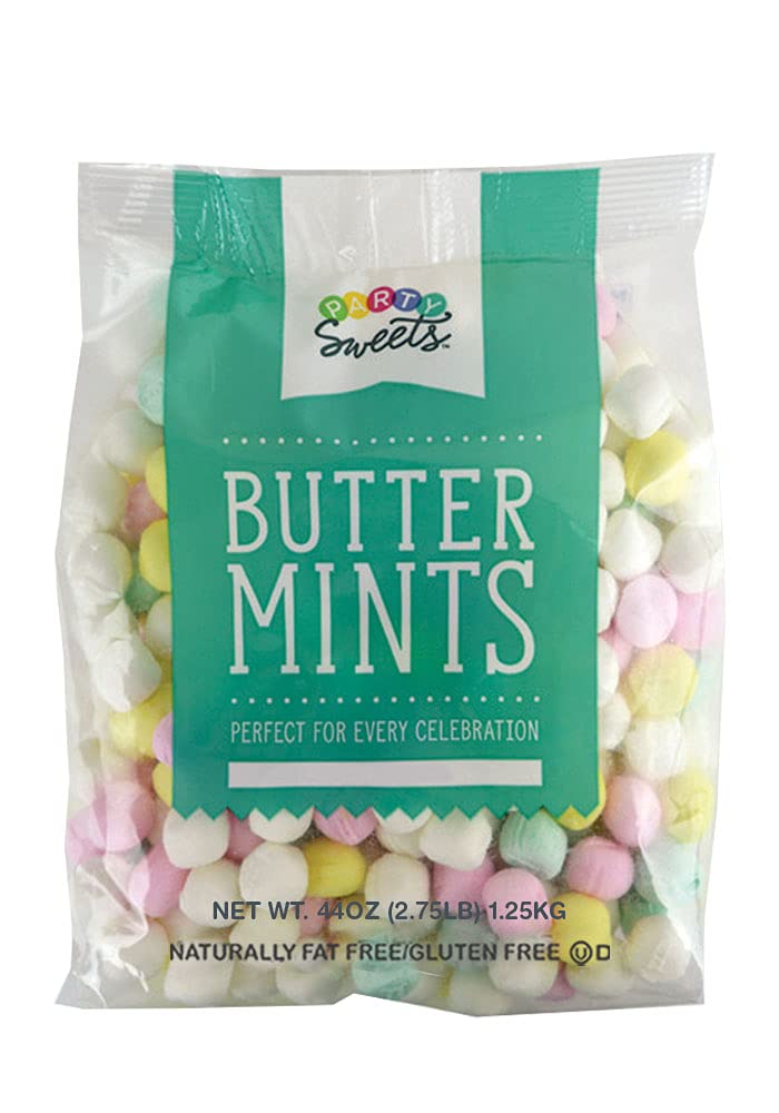 Party Sweets Assorted Pastel Buttermints, 2.75 Pound, Appx. 350 pieces from Hospitality Mints - Image 1